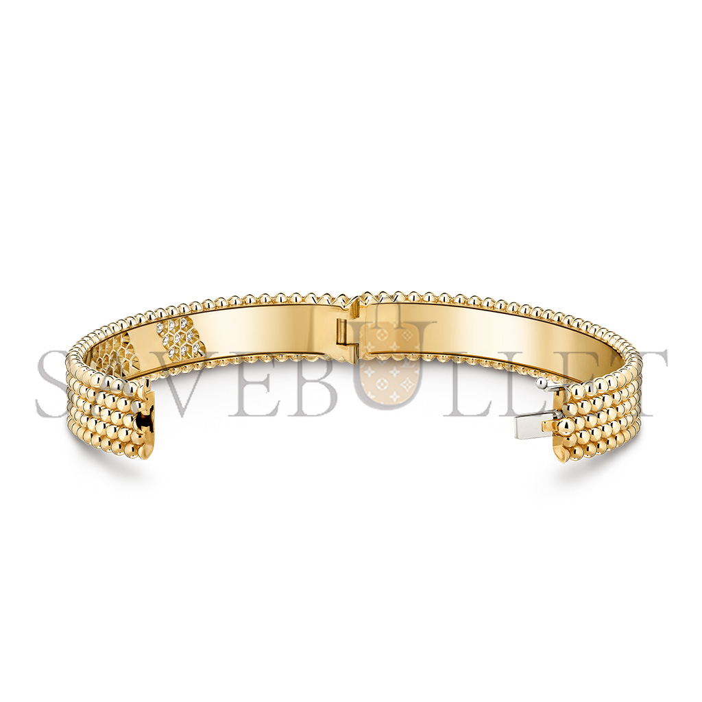 VAN CLEEF ARPELS PERLÉE DIAMOND BRACELET, 5 ROWS OF DIAMONDS, LARGE MODEL VCARRPGZ400